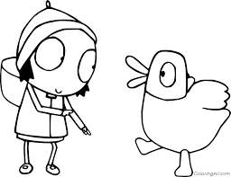 All you need is photoshop (or similar), a good photo, and a couple of minutes. Sarah And Duck Coloring Pages Coloringall