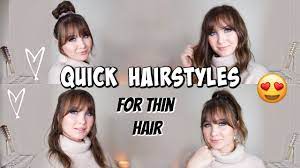 Thin hairstyles for wedding,thin hairstyles for short hair,thin hairstyles for oval faces. Easy 2 Minute Hairstyles For Thin Hair With Bangs Youtube