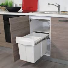 Poubelle De Qualite Avec Coulisse Metallique 2x20 Litres Pour La Cuisine Cuisissimo