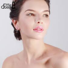 Effie Queen Pure Sterling Silver Zircon Earring for Women Real 925 Sterling  Silver Big Cross Drop Earrings Fashion Jewelry BE37