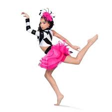Black And White Striped Dance Costume Starlight Th20239 Dance Costumes Kids Dance Competition Costumes Jazz Dance Poses