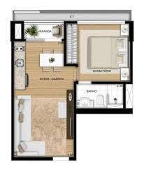 Resultado De Imagem Para Planta Kitnet 20m2 Plantas De Casas Layout De Um Apartamento Estilo Estudio Planta De Quitinete