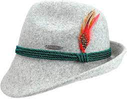Amazon Com Austrian German Style Alpine Tyrolean Wool Hat With Feather Rope By E H G Clothing In 2021 Wool Hat Popular Hats Bavarian Hat
