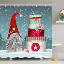 Lauvhaugen tomtefelt ligger på ca. Gray Elf Nisser Norway Denmark Tomtar Sweden Tonttu Holidays Christmas Red Stack Advent Beard Boxes Polyester Bath Decor Shower Curtains Aliexpress