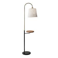 Wood And Metal Granada Floor Lamp With Usb Port And Shelf World Market In 2020 Floor Lamp With Shelves Floor Lamp Lamp