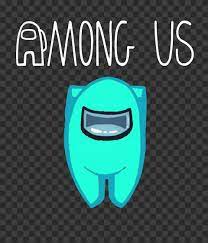 Hd Cyan Light Blue Among Us Character With Logo Png Png Character Pink