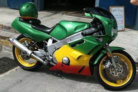 Rasta Colored Motorcycle Super Bikes Motorcycle Street Bikes