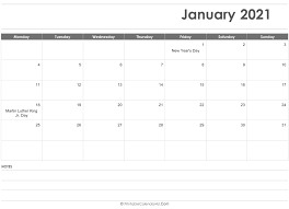 Our calendar templates are free to download and available in many formats such as word, excel, pdf or png. January 2021 Calendar Templates