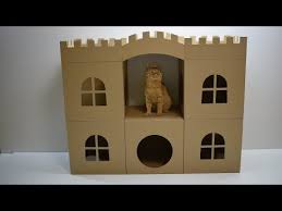 How To Make Amazing Kitten Cat Pet House From Cardboard 96 How To Make Amazing Cat Pet House From Cardboard Youtube Cardboard Cat House Cat House Diy Cat House Diy Cardboard