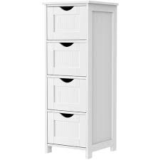 Ebay kleiderschrank mit 4 schubladen + oberschrank. Wyctin Schubladenkommode Badschrank Beistellschrank Kleiner Kommode Schrank Aus Holz Mit 4 Schubladen 30 X 82 X 30cm Weiss