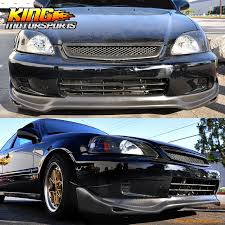 For 99 00 Honda Civic Jun Style Front Bumper Lip Pu Honda Civic Honda Crosstour Honda