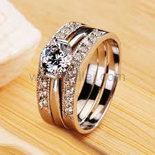 Product titlekobelli diamond engagement ring and wedding band set. White Gold Nscd Diamond Engravable Wedding Ring For Women Personalized Couples Gifts Matching Necklaces Bracelets Custom Promise Rings
