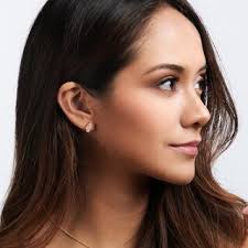 Aretes de Latón con Baño de Oro 18k LuckyLy Ivy con Piedras Naturales