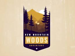 New Mountain Woods Adventure Type Gang Vintage Logo Design Badge Design Adventure Logo