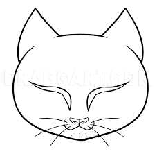 For this stage you do not have to be very accurate in the way you draw them as we will return to them in later steps. Drawing Head Cat Face Drawing Easy