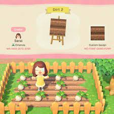 Got My First Turnips So I Made A Little Field For Them You Can Find The Round Endings Through My Crea Animal Crossing Animal Crossing Game New Animal Crossing