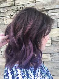 Purple Balayage Purple Ombre Hair Purple Highlights Brown Hair Hair Styles