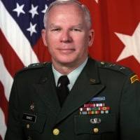 US Marine Corps (USMC) STAFF Sergeant (SSGT) Richard Irizarry, center and  GUNNERY Sergeant (GYSGT) Willie Hall, with combat service support element,  Landing Force Cooperation Afloat Readiness And Training (CARAT), talks with  another