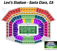 Super Bowl 50 Seating Chart Levis Stadium In Santa Clara