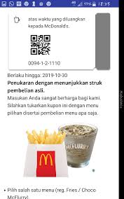 Check spelling or type a new query. Belanja Cara Mendapatkan Gratis Menu Pilihan Di Mcdonal S