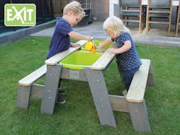 Sandkasten Exit Aksent Sandtisch L Mit 2 Sitzflachen Spieltisch Holztisch Kids Als Wasser Spieltisch Detskie Razvlecheniya Plany Besedki Detskij Dvor