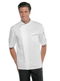 Veste De Cuisine Tissu Anti Taches Et Manches Courtes Chef Clothes Clothes Chef Jackets