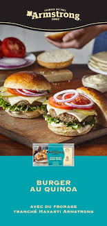 Recette De Burger Au Quinoa Avec Fromage Havarti Armstrong Cheese Recipe Recipes Quinoa Burgers Cheese Recipes