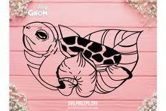 Download Sea Turtle Svg Tropical Flowers Svg Ocean Sea Animals Be 747765 Illustrations Design Bundles