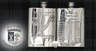 Add a little nature to your drink with this 6oz sapele wood wrapped hip flask. Old Course St Andrews Pewter Hip Flask Golf Shop Of St Andrews