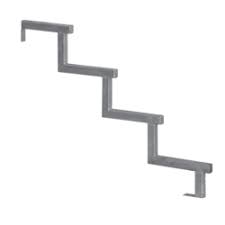 Pylex connector for steel stair stringer black (includes 1 connector for stair riser) (17) model# 13920. Staircase Stringer 5 Steps Out Of Hot Dip Galvanized Steel For Garden Vinuovo