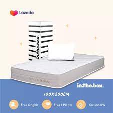 Harga kasur spring bed inthebox ukuran 90x200 (single) rp1.221.060. In The Box Kasur Spring Bed Ukuran 100x200 Super Single Lazada Indonesia
