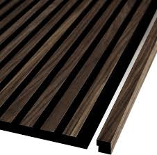 Ebony Wood Slat Panels Edge