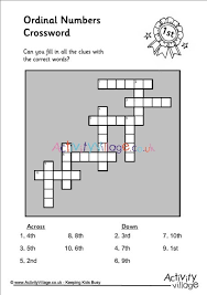 The best free online crossword is brand new, every day. Ordinal Numbers Crossword