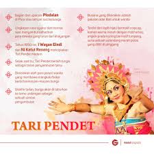 Pendet is a traditional dance from bali, indonesia, in which floral offerings are made to purify the . Good News From Indonesia Auf Twitter Mini Infografis Tari Pendet Tarian Penyambutan Yang Khas Dari Pulau Bali