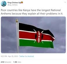 Kenyan memes kenya vs uganda memes kenya vs tanzania memes. Comment Linking Kenya S Anthem To Poverty Sparks Twitter War Between Kenyans And Ugandans