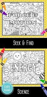 Force Motion And Energy Seek Find Science Is Perfect For Introducing Or Reinforcing Unit Materi Force And Motion Science Teaching Resources Applied Science