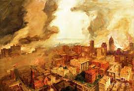 The Great San Francisco Fire and Earthquake of 1906 Poster by Peter Ogden -  Pixels