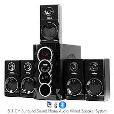 Frisby Fs5070bt 51 Surround Sound Home Theater Speakers System With Bluetooth Usbsd And Remote Home Theater Speaker System Home Theater Speakers Speaker System