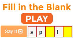 2:56pm on jan 07, 2006. Fill In The Blank Game Demo Spelling Stars