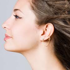 14K Gold Hoop Earrings for Women Stylish Double Hoop Earrings Gold Chain  Earring