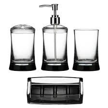 Buy products such as interdesign olivia bar soap dish for bathroom vanities, kitchen sink, bronze at walmart and save. 4 Piece Clear Acrylic Bathroom Accessories Set At Victorian Plumbing Uk