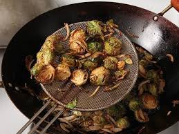 Fried Brussels Sprouts With Shallots Honey And Balsamic Vinegar Recipe Recipe Balsamic Vinegar Recipes Brussel Sprouts Deep Fried Brussel Sprouts