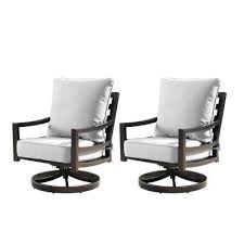 Very sturdy body and decent cushion make your patio space a charming spot, with which you can enjoy bar stools in great comfort, surely a wise choice. Rustic Swivel Patio Chairs Patio Furniture The Home Depot
