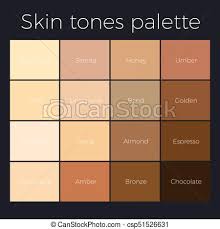 Skin Tones Palette Vector