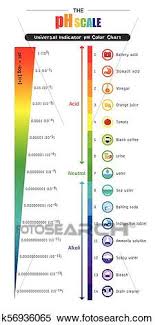 The Ph Scale Universal Indicator Ph Color Chart Diagram