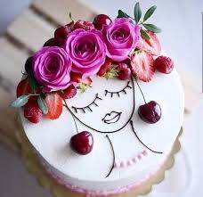 Attractive Birthday Cake For Wife Design Pin By Julie Bennett On Cakes Bday Desserts Cake Girl Cakes