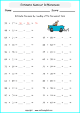 Multiplying by rounding each number estimation worksheet. Addition Math Worksheets With Math Practice Exercises And Word Problems For Math Classes 1 To 6