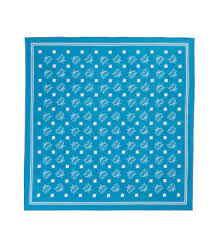 One Size Visetos Print Bandana Scarf Spectrum Blue Mcm Bandana Print Bandana Scarf Monogram Prints