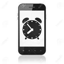 The alarm clock icon got the boot. Time Concept Smartphone With Alarm Clock Icon On Display Mobile Stock Photo Picture And Royalty Free Image Image 25163681