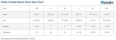 size charts from swimwear gear and apparel kiefer aquatic